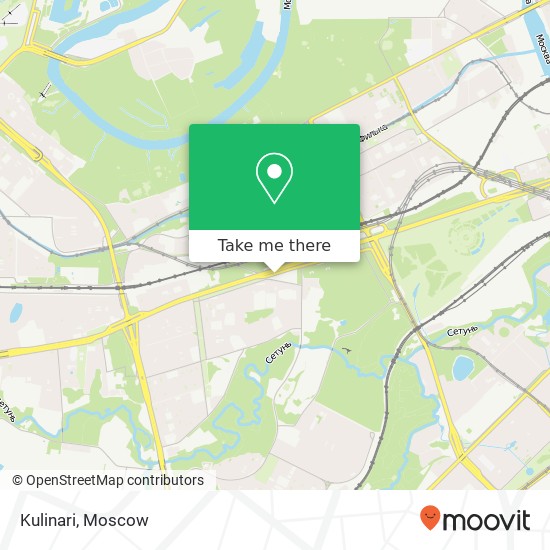 Kulinari, Староможайское шоссе Москва 121352 map