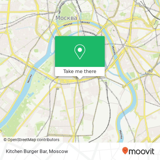 Kitchen Burger Bar, Валовая улица Москва 115054 map