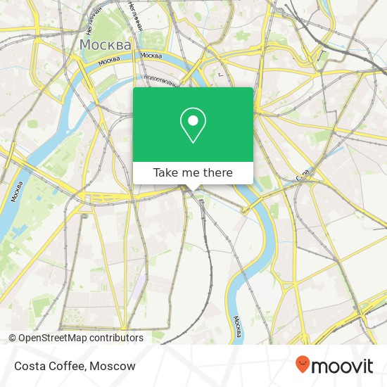 Costa Coffee, Павелецкая площадь Москва 115114 map