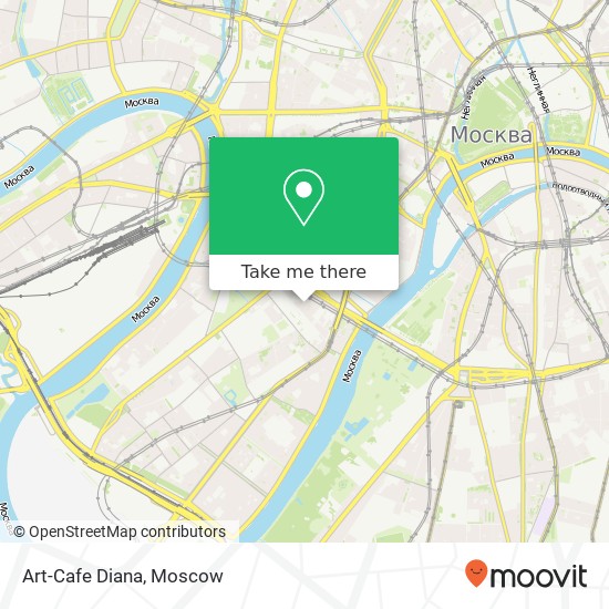 Art-Cafe Diana, Зубовский проезд, 2 Москва 119021 map