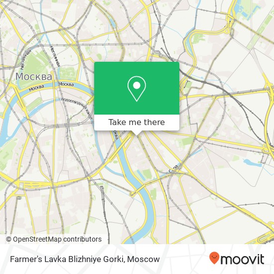 Farmer's Lavka Blizhniye Gorki, Москва 115172 map