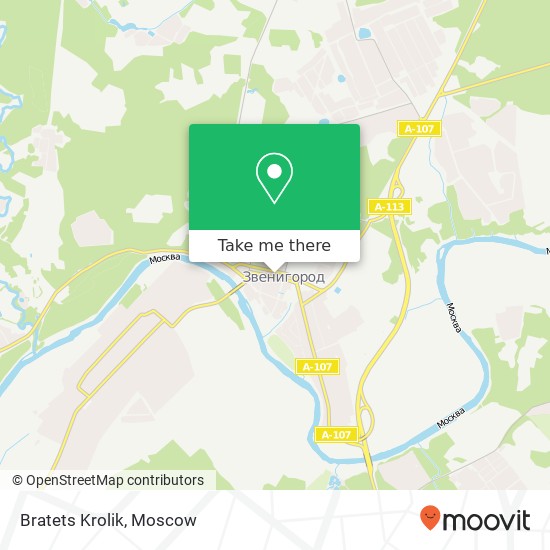 Bratets Krolik, Звенигород 143180 map