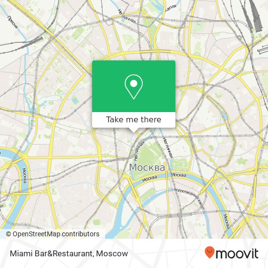 Miami Bar&Restaurant, Тверская улица, 3 Москва 125009 map