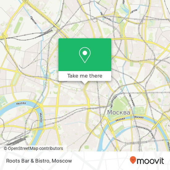 Roots Bar & Bistro, Тверской бульвар, 7 Москва 123104 map
