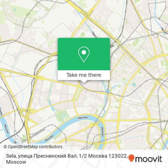 Sela, улица Пресненский Вал, 1 / 2 Москва 123022 map