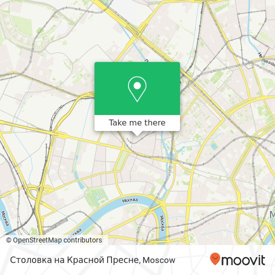 Столовка на Красной Пресне, Расторгуевский переулок, 14 Москва 123557 map