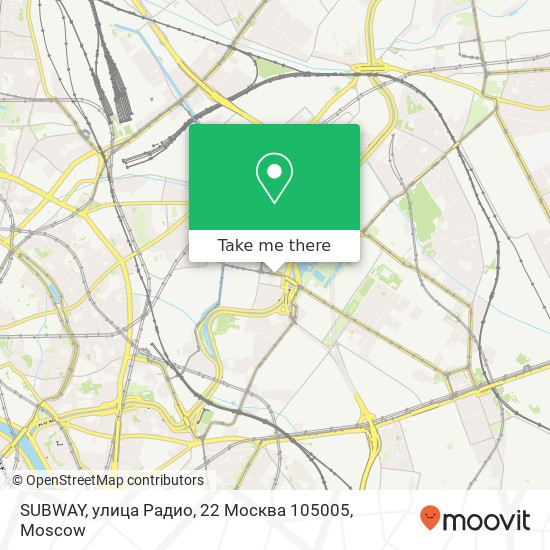 SUBWAY, улица Радио, 22 Москва 105005 map