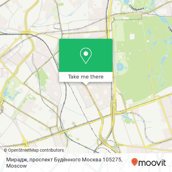 Мирадж, проспект Будённого Москва 105275 map