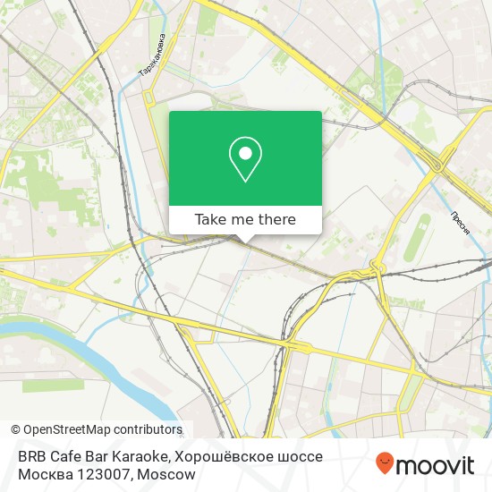 BRB Cafe Bar Karaoke, Хорошёвское шоссе Москва 123007 map