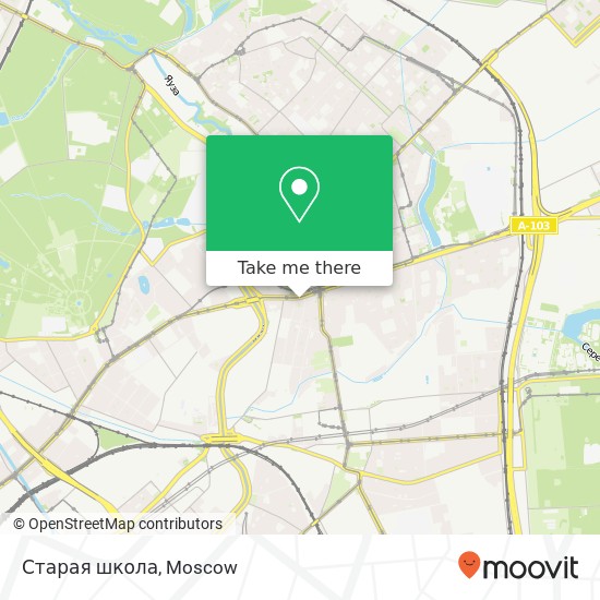 Старая школа, Преображенская площадь Москва 107061 map