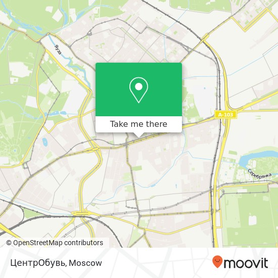 ЦентрОбувь, Преображенская площадь Москва 107061 map