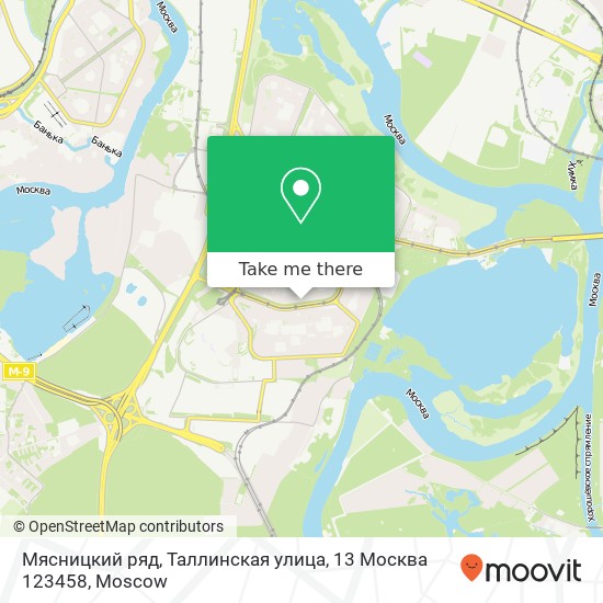 Мясницкий ряд, Таллинская улица, 13 Москва 123458 map