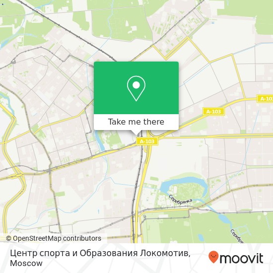 Центр спорта и Образования Локомотив, Москва 107553 map