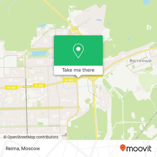 Reima, Щёлковское шоссе, 100 Москва 105484 map
