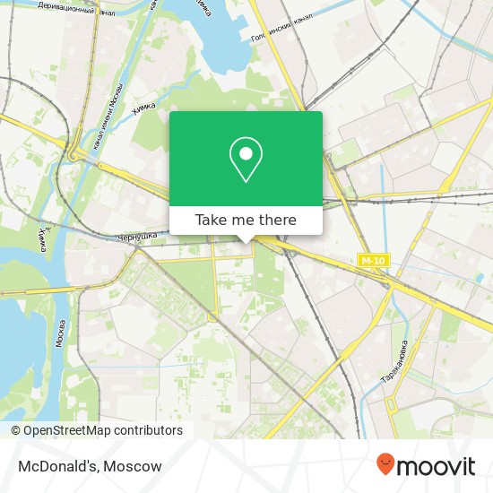 McDonald's, Щукинская улица Москва 123182 map