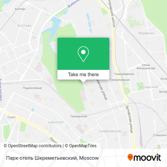 Парк-отель Шереметьевский map