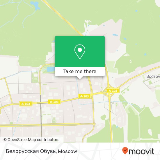 Белорусская Обувь, Москва 107589 map