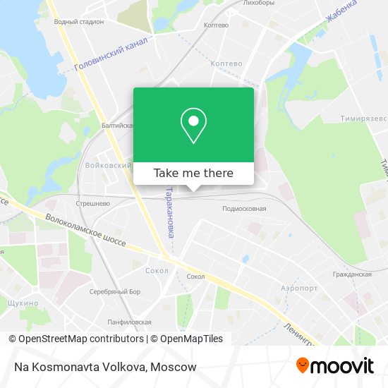 Na Kosmonavta Volkova map