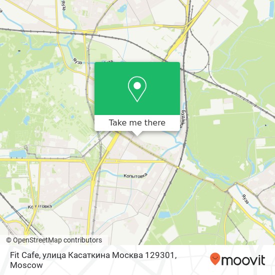 Fit Cafe, улица Касаткина Москва 129301 map