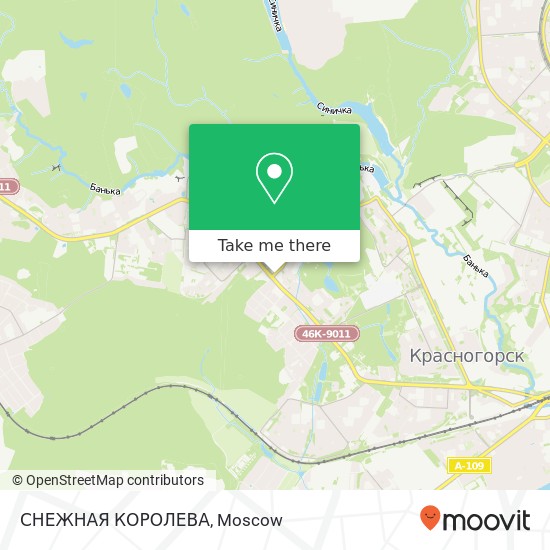 СНЕЖНАЯ КОРОЛЕВА, улица Ленина Красногорский район 143404 map