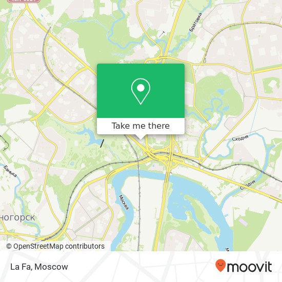 La Fa, Пятницкое шоссе, 3 Москва 125464 map
