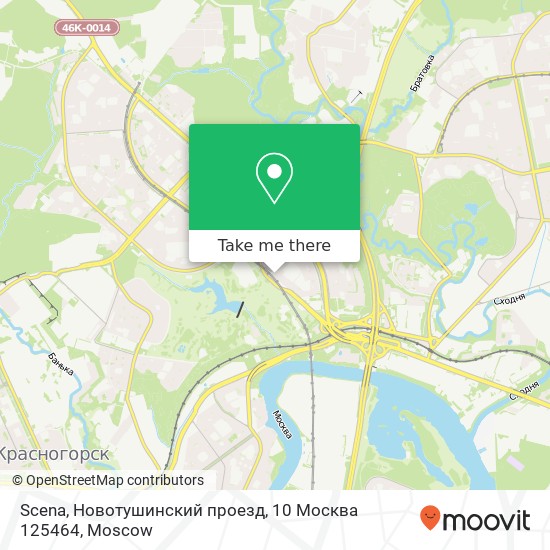 Scena, Новотушинский проезд, 10 Москва 125464 map