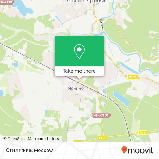Стиляжка, Новинское шоссе Щёлковский район 141171 map