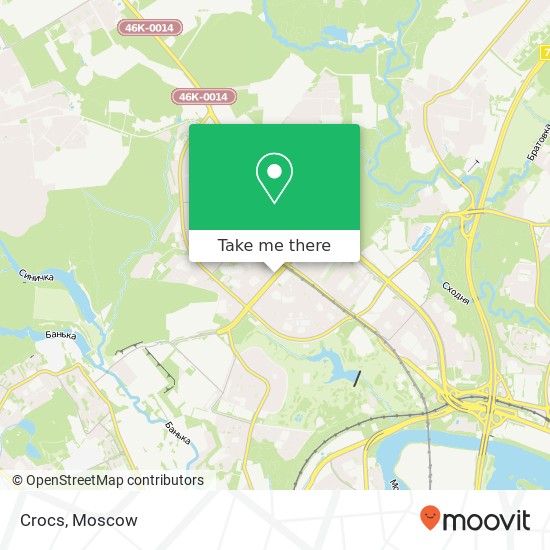 Crocs, Дубравная улица, 34 Москва 125368 map