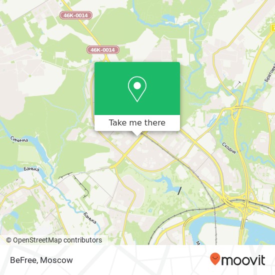 BeFree, Дубравная улица Москва 125368 map