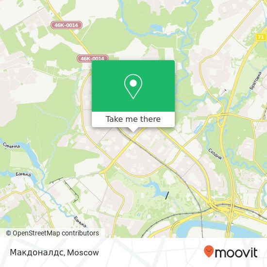 Макдоналдс, Москва 125430 map