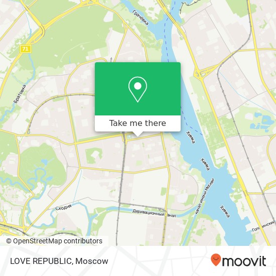 LOVE REPUBLIC, Москва 125363 map