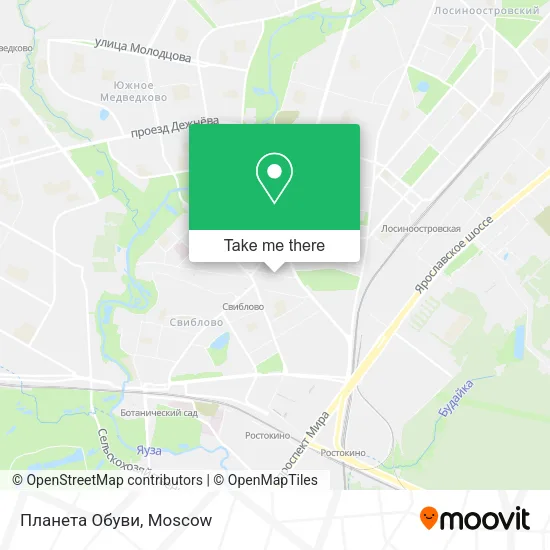Планета Обуви map