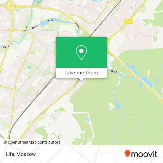 Life, Ярославское шоссе Москва 129347 map
