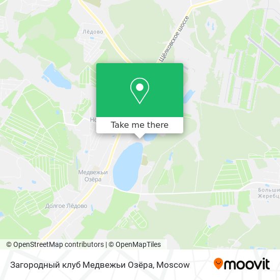 Загородный клуб Медвежьи Озёра map