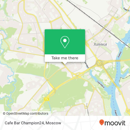 Cafe Bar Champion24, Химки 141407 map