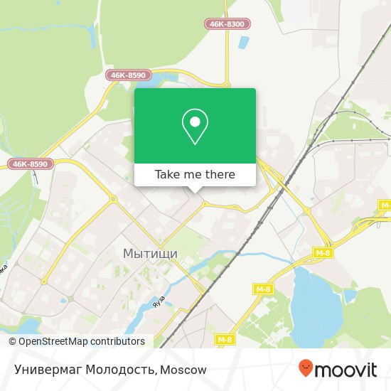 Универмаг Молодость, Мытищи 141002 map