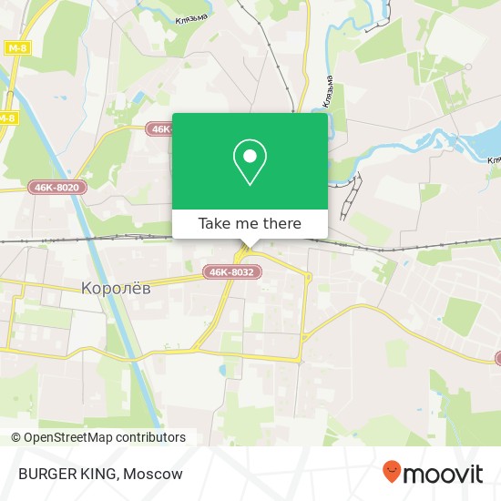 BURGER KING, Королёв 141075 map