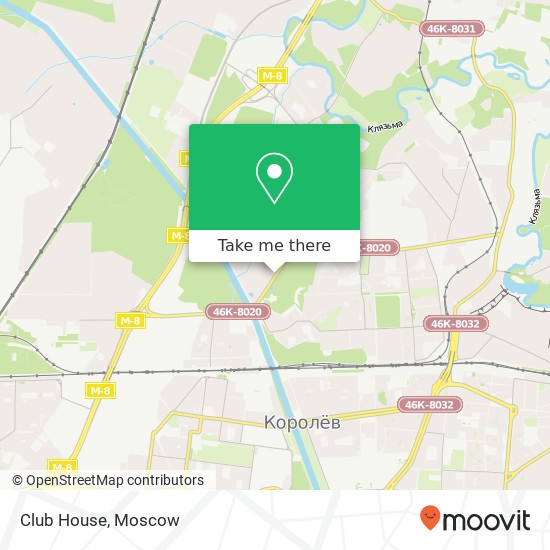 Club House, Болшевское шоссе, 41 Королёв 141068 map