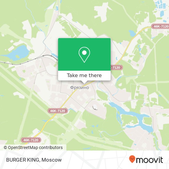 BURGER KING, Фрязино 141196 map