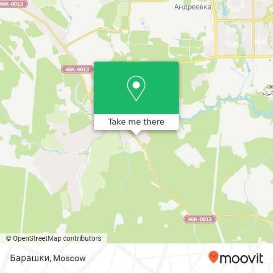 Барашки, Полевая улица Солнечногорский район 141551 map