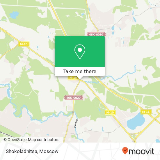 Shokoladnitsa, Ленинградское шоссе Солнечногорский район 141580 map