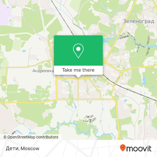 Дети, Панфиловский проспект Москва 124365 map