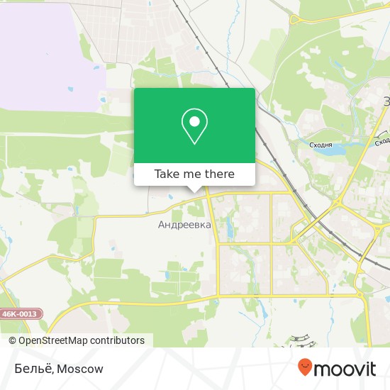 Бельё, Солнечногорский район 141551 map
