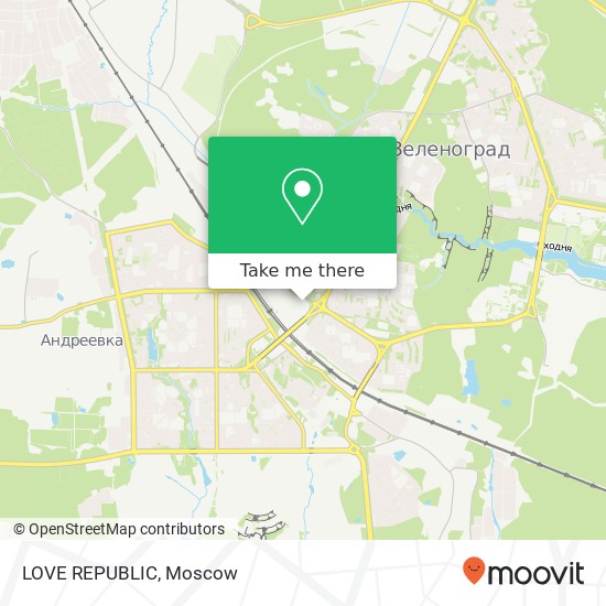 LOVE REPUBLIC, Крюковская площадь Москва 124575 map