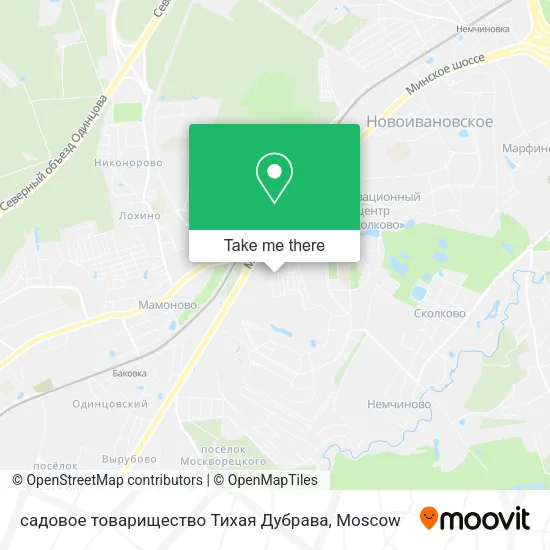 садовое товарищество Тихая Дубрава map