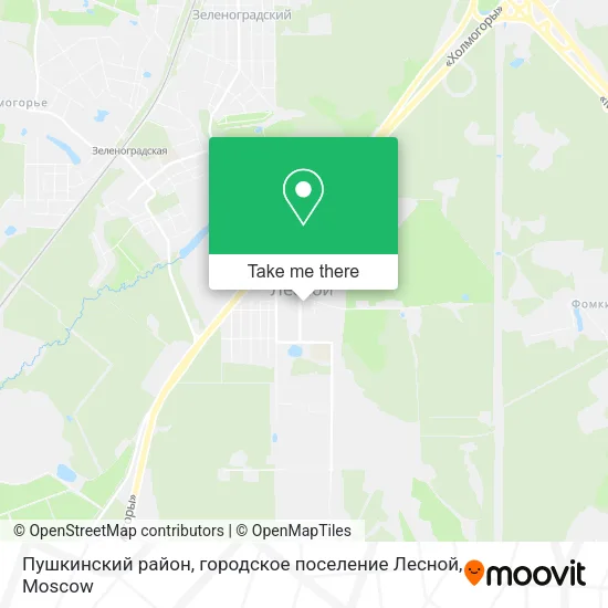 Пушкинский район, городское поселение Лесной map