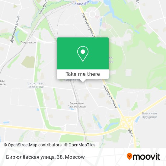 Бирюлёвская улица, 38 map