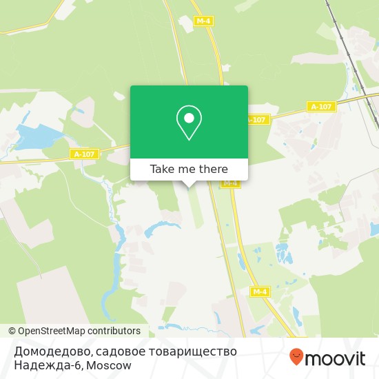 Домодедово, садовое товарищество Надежда-6 map