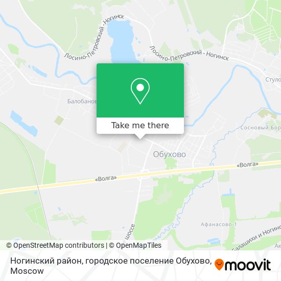 Ногинский район, городское поселение Обухово map