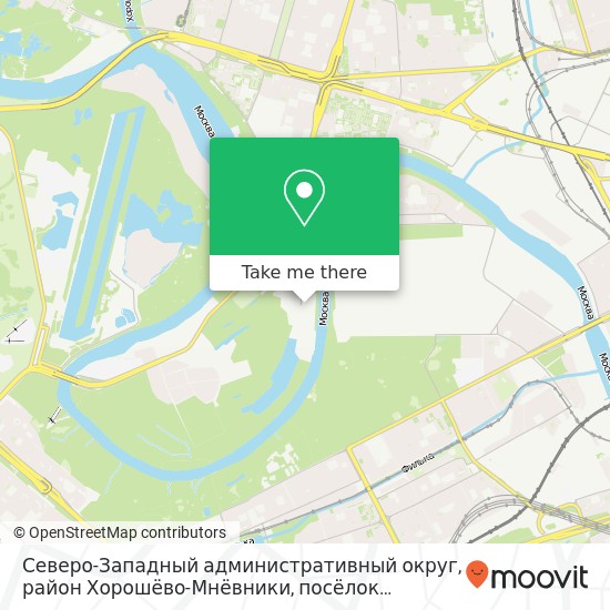 Северо-Западный административный округ, район Хорошёво-Мнёвники, посёлок Главмосстроя map